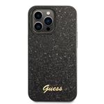 Guess PC/TPU Glitter Flakes Metal Logo Zadní Kryt pro iPhone 14 Pro Max Black