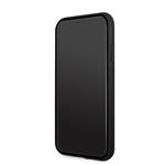 Guess PU 4G Kovový zadný kryt s logom pre iPhone 11 Grey