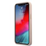 Guess PU 4G Kovový zadný kryt s logom pre iPhone 12/12 Pro Pink