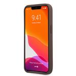Guess PU 4G Metal Logo Zadní Kryt pro iPhone 13 Pro Max Brown