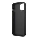 Guess PU 4G Metal Logo Zadní Kryt pro iPhone 14 Plus Grey