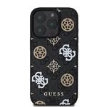 Guess PU 4G Peony MagSafe zadný kryt pre iPhone 16 Pro Black