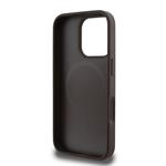 Guess PU 4G Peony MagSafe zadný kryt pre iPhone 16 Pro Max Brown