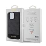 Guess PU 4G Stripe MagSafe Zadní Kryt pro iPhone 15 Pro Max Black