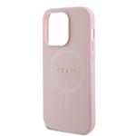 Guess PU Saffiano MagSafe zadný kryt pre iPhone 15 Pro Pink