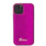 Guess Sequin Script Logo Zadní Kryt pro iPhone 12/12 Pro Magenta