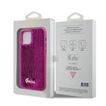 Guess Sequin Script Logo Zadní Kryt pro iPhone 12/12 Pro Magenta