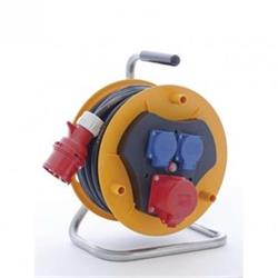 Gumový prodlužovací kabel - buben 3 zásuvky 25m 1908432500 - Kabely + redukce