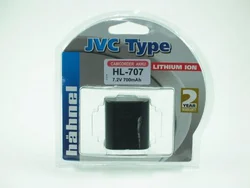 Hähnel HL-707   JVC typ 7.2V 750mAh. Náhrada za JVC BN-V707