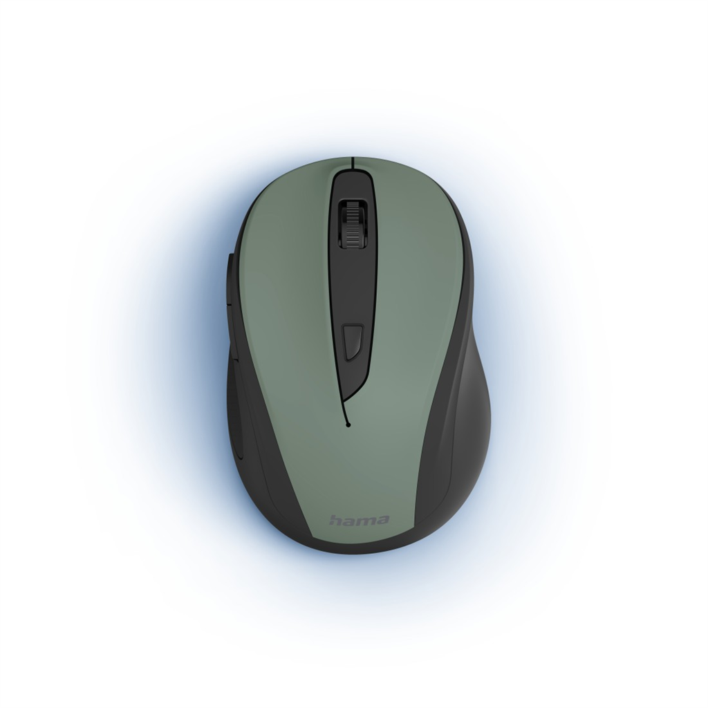 Hama bezdrátová optická myš MW-400 V2, ergonomická, zelená/černá