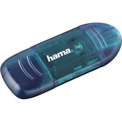 HAMA Čtečka karet USB 2.0 SD/SDHC/SDXC/MMC, modrá (114730) - ROZBALENO