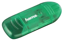HAMA Čtečka karet USB 2.0 SD/SDHC/SDXC/MMC, zelená (114728)