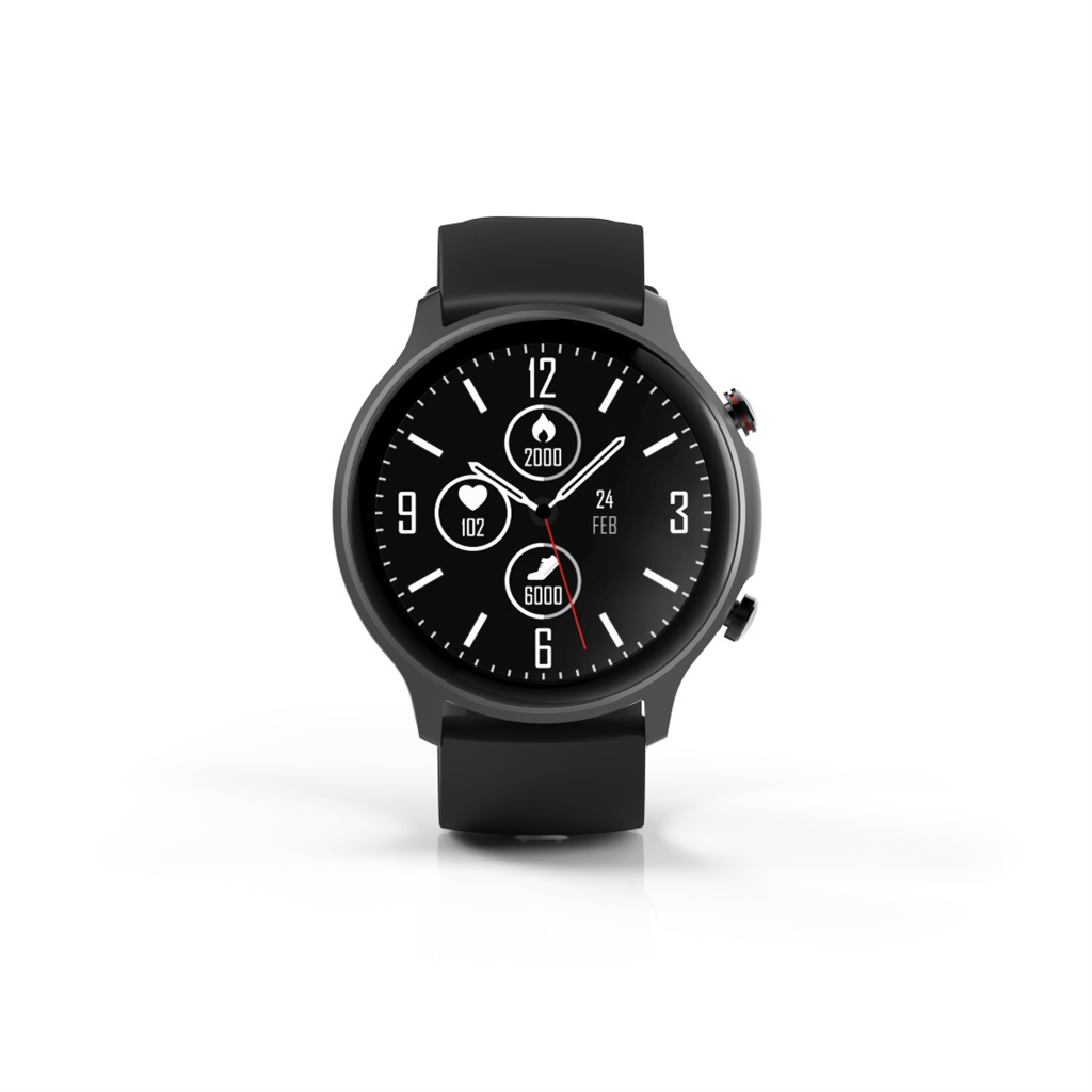 Hama Fit Watch 6910, športové hodinky, GPS, srdcový tep, oxymeter, kalórie, vodotesné, čierne