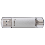 Hama Flash Pen Laeta, USB-C/USB-A 3.1, 32 GB, 40 MB/s, strieborná
