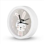 Hama Lovely Bunny, detské stolové hodiny s funkciou budíka, priemer 16 cm, tichý chod