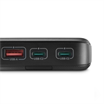 Hama PD 10 powerbank, 10000 mAh, 3 výstupy: 2x USB-C, 1x USB-A, LED displej, PD, Qualcomm