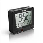 Hama RC 550, digitálny budík riadený rádiovým signálom, s automatickým podsvietením displeja, čierny