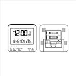 Hama RC 550, digitálny budík riadený rádiovým signálom, s automatickým podsvietením displeja, čierny