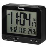 Hama RC 550, digitálny budík riadený rádiovým signálom, s automatickým podsvietením displeja, čierny