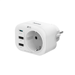 Hama zásuvková USB nabíječka, 1x el. zásuvka, 1x USB-C PD, 2x USB-A, 20 W