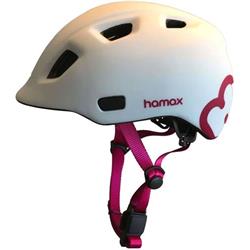 Hamax Thundercap 52-57cm - bílá/růžové pásky 303236 - Helmy