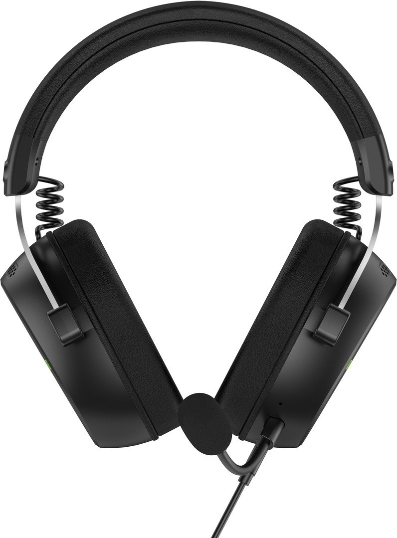 Hator HYPERGANG 3 USB drátová sluchátka černá