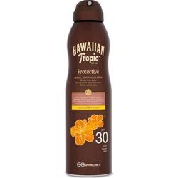 Hawaiian Tropic Ochranný kokosový a mangový olej na suché opaľovanie v spreji SPF 30 177 ml