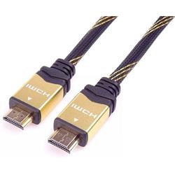 HDMI 2.0b High Speed + Ethernet kabel HQ, zlacené konektory, 1,5m