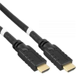 HDMI High Speed with Ether.4K@60Hz kabel se zesilovačem,20m, 3x stínění, M/M, zlacené konektory