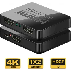 HDMI splitter 1-2 porty, s napájením z USB, 4K, FULL HD, 3D