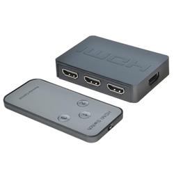 HDMI switch 3:1 plastový s dálkovým ovladačem