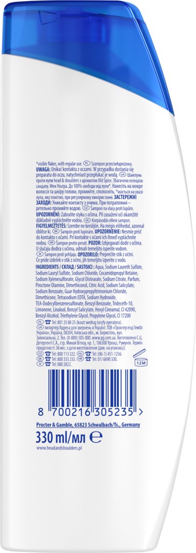 Head & Shoulders Šampón proti padaniu vlasov s Ultra Old Spice 330ml