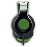 Headset, herní, náhlavní, drátový, mikrofon, multiplatforma, 40mm měniče, 3,5mm jack, černo-zelený