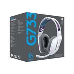 Herná náhlavná súprava Logitech G733 LIGHTSPEED RGB - biela