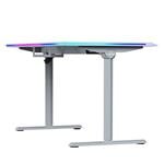 Herný stôl ULTRADESK QUEST, 140x70cm, 72-120cm, sivý