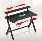 Hero 1.9 Black 120 cm gaming desk