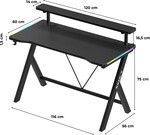 Hero 1.9 RGB gaming desk 120 cm