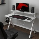 Hero 1.9 White 120 cm gaming desk