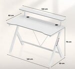 Hero 1.9 White 120 cm gaming desk