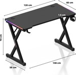 Hero 2.3 RGB 120 cm gaming desk