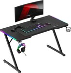 Hero 2.5 RGB Black 120 cm gaming desk