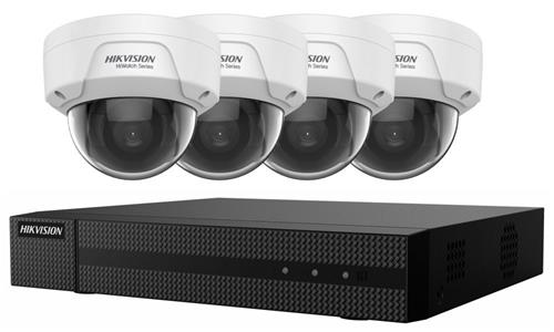 HIKVISION HiWatch KIT dome/ 2Mpix/ 1x NVR HWN-2104MH-4P(C)/ 4x IP kamera HWI-D121H(C)/ POE+/ HDMI/ VGA/ LAN/ SATA