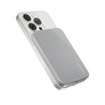 Hliníková powerbanka Epico 5000 mAh s podporou montáže MagSafe - strieborná
