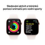 Hliníkové puzdro Apple Watch Series 10 GPS 42 mm v ružovo-zlatej farbe so svetloružovým športovým remienkom - S/M (MWWH3QC/A)
