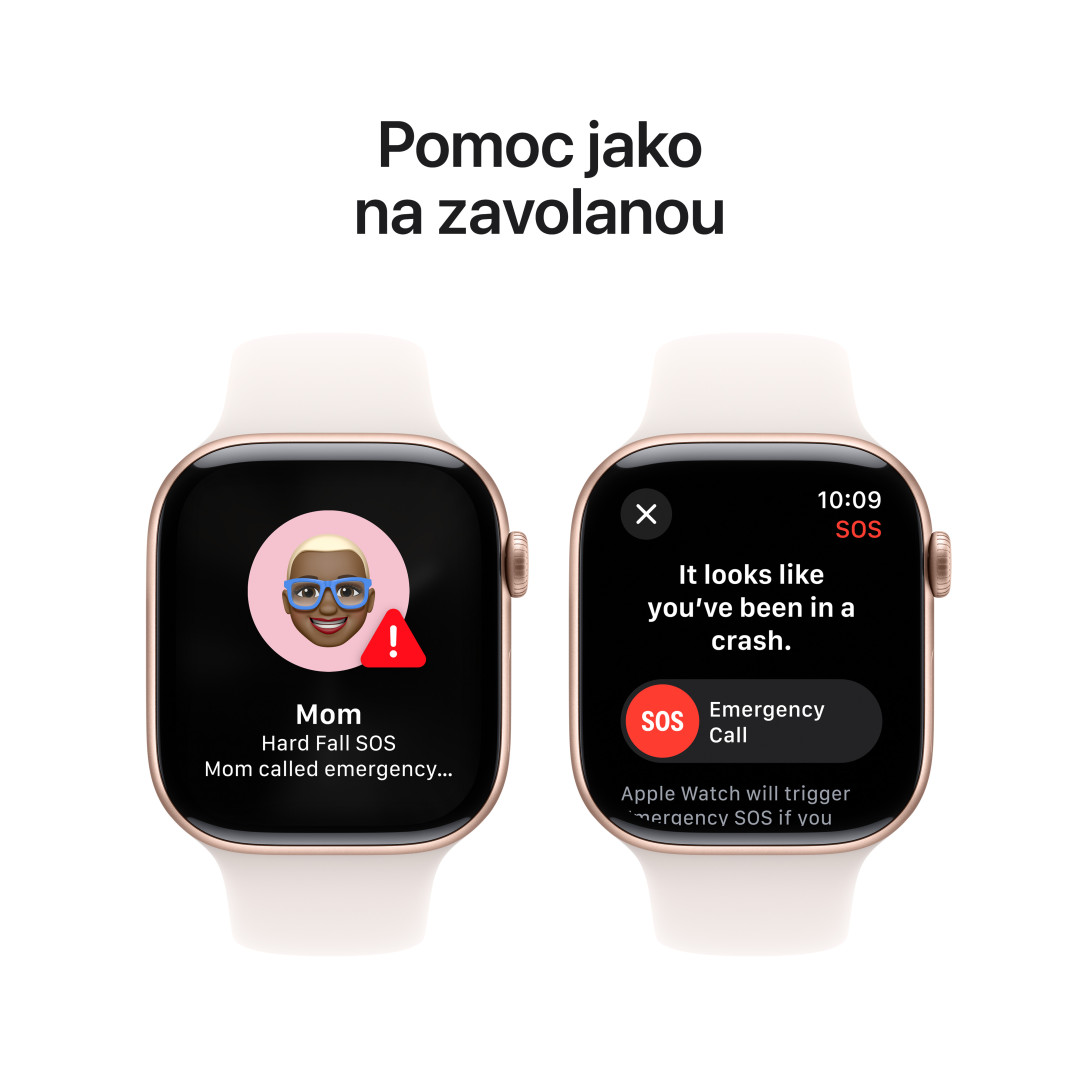 Hliníkové puzdro Apple Watch Series 10 GPS 46 mm Rose Gold so športovým remienkom Light Blush - S/M (MWWT3QC/A)