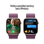 Hliníkové puzdro Apple Watch Series 10 GPS + Cellular 42 mm ružovo-zlaté so švestkovou športovou slučkou (MWXC3QC/A)