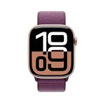 Hliníkové puzdro Apple Watch Series 10 GPS + Cellular 46 mm ružovo-zlaté so švestkovou športovou slučkou (MWY83QC/A)