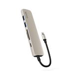 Hliníkový rozbočovač Epico 6v1 | 100W USB-C PD | hviezdne biely