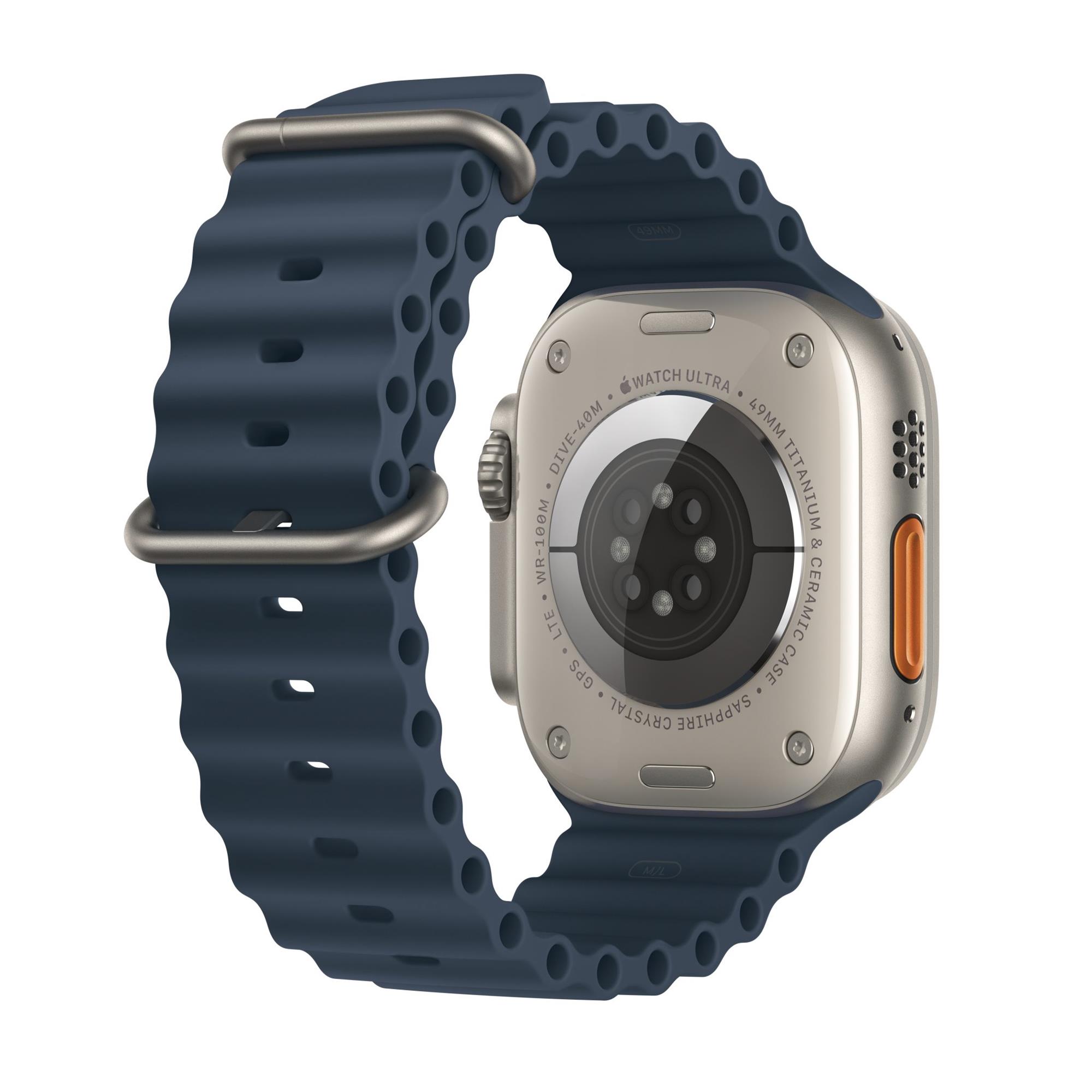 HOD GPS MTP Apple Watch Ultra 2 GPS + Cellular, 49 mm titánové puzdro s modrým oceánskym remienkom