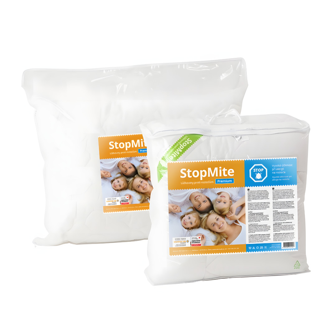 HomeDoctor StopMite Premium Sada polštář + přikrývka 70 × 90 cm, 140 × 200cm
